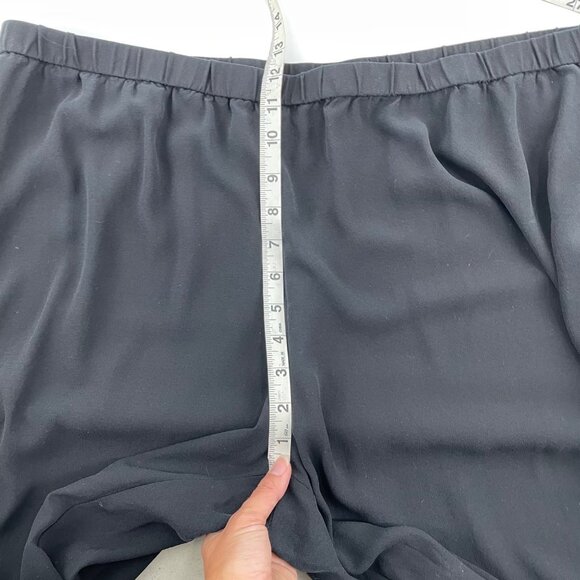 Eileen Fisher Black 100% Silk Pull On Pants Ankle Slits Womens Plus Size 2X - Picture 5 of 8